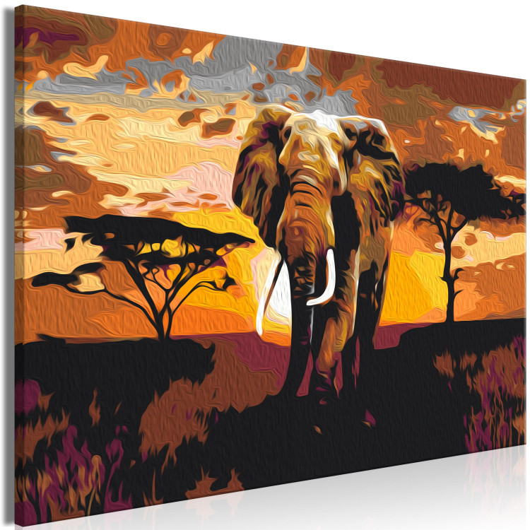 Paint by Number Kit Elephant Trek - African Landscape at Sunset 149791 additionalImage 4
