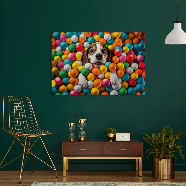 Canvas AI Beagle Dog - Animal Sunk in Colorful Balls - Horizontal 150291 additionalImage 5