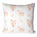 Decorative Microfiber Pillow Pink Bunny - Animal Catching a Star and Sleeping on a Cloud 151291