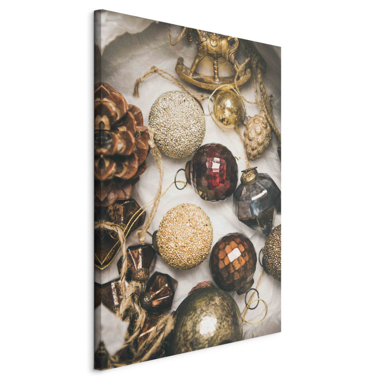 Canvas Christmas Ornaments - Box With Glass Baubles and Decorations 151691 additionalImage 2