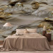 Wall Mural Golden nebula - abstract in golden tones with waves and ornaments 90191 additionalThumb 2