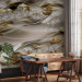 Wall Mural Golden nebula - abstract in golden tones with waves and ornaments 90191 additionalThumb 4