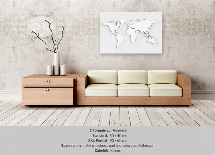 Decorative Pinboard Monochromatic World [Cork Map] 92191 additionalImage 7