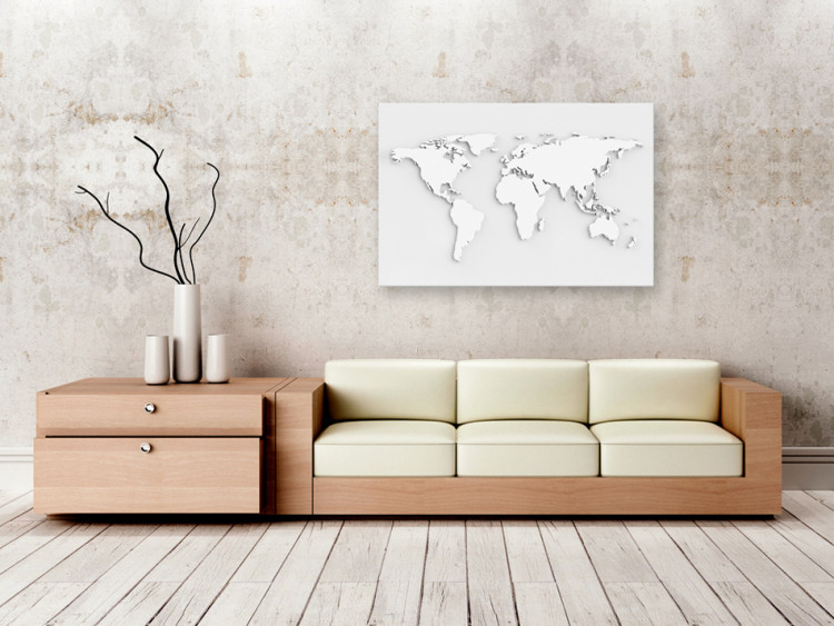 Decorative Pinboard Monochromatic World [Cork Map] 92191 additionalImage 4