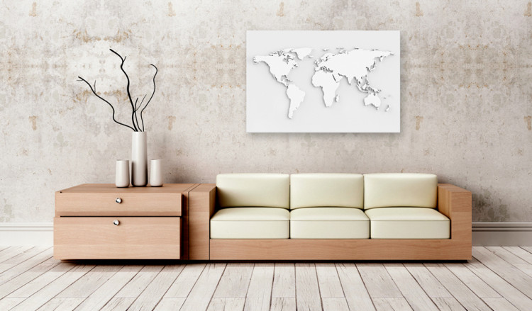 Decorative Pinboard Monochromatic World [Cork Map] 92191 additionalImage 3