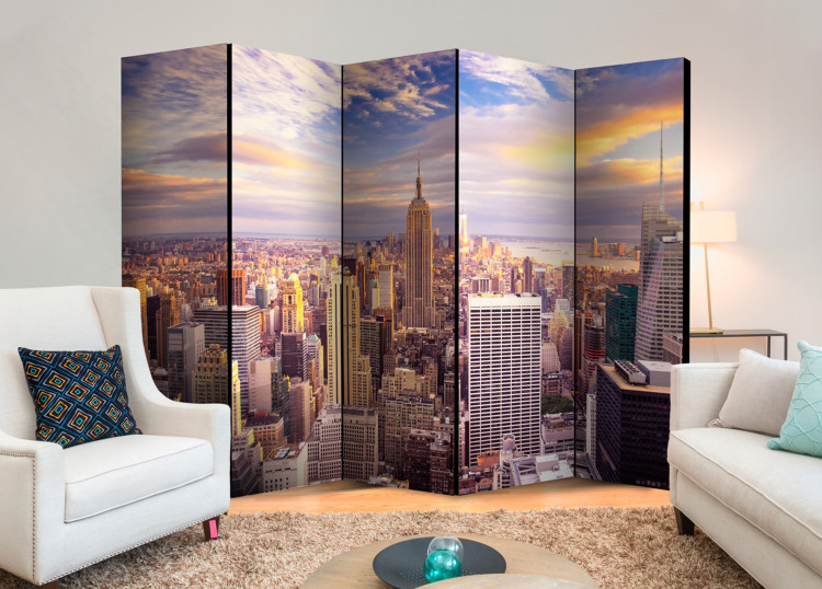 Room Divider Screen New York Morning II - panorama of sunrise over New York City 95291 additionalImage 2