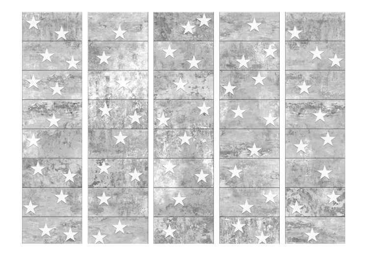 Room Divider Screen Stars on Concrete II - white stars on a gray concrete texture 95391 additionalImage 3