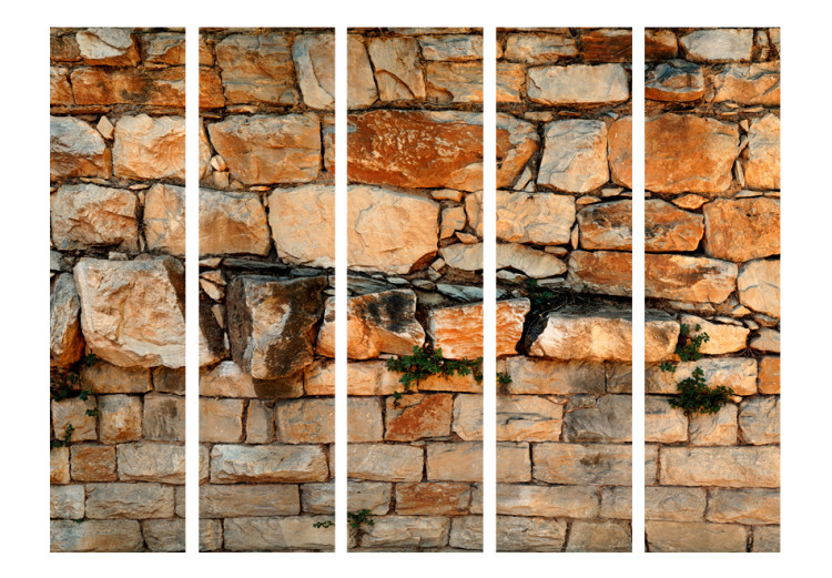 Room Divider Prelude of the Day II - texture of colorful stone bricks in sunlight 95491 additionalImage 3