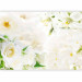 Photo Wallpaper White sigh - nature with delicate floral motif of roses and lilies 96691 additionalThumb 1