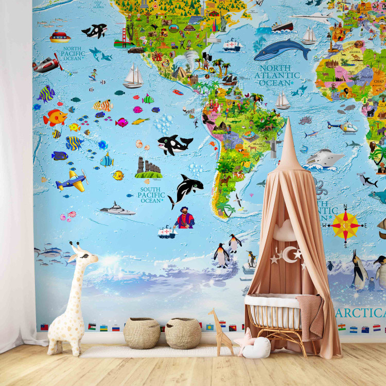 Wall Mural World Map for Kids 98091 additionalImage 4