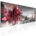 Canvas Timeless Flowers (5-piece) - Abstraction with Pink Lilies 105002 additionalThumb 2