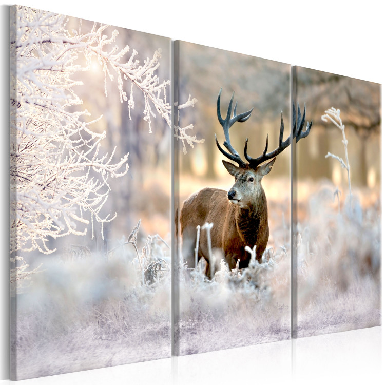 Canvas Print Deer in the Cold I 106802 additionalImage 2