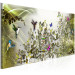 Canvas Hummingbird Dance (1-part) Narrow - Animals on Green Abstraction 107802 additionalThumb 2