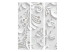 Room Divider Screen Flowers in Crystals - plant sculptures and other shapes on a white texture 108402 additionalThumb 3