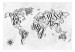 Wall Mural Retro Continents (Grey) 113802 additionalThumb 1