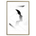 Wall Poster Woman's Shadow - geometric abstraction with a black and white woman's face 114302 additionalThumb 16