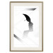 Wall Poster Woman's Shadow - geometric abstraction with a black and white woman's face 114302 additionalThumb 19