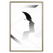 Wall Poster Woman's Shadow - geometric abstraction with a black and white woman's face 114302 additionalThumb 20
