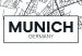 Wall Poster Munich Map - black and white map of the German city on a light background 114402 additionalThumb 8