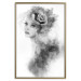 Wall Poster Watercolor portrait - black and white figure of a woman with a rose in her hair 115002 additionalThumb 16