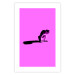 Wall Poster Little Monkey - looking down animal on a pink background 115202 additionalThumb 25