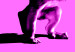 Wall Poster Little Monkey - looking down animal on a pink background 115202 additionalThumb 9