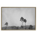 Wall Poster Hot Summer - black and white landscape with palm trees against a mountain range 116502 additionalThumb 20