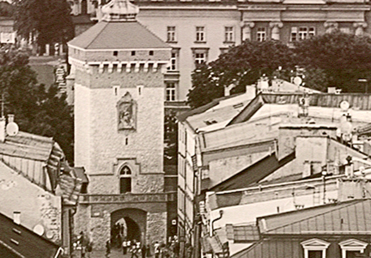 Canvas Floriańska Street - the famous symbol of the Krakow city in sepia 118102 additionalImage 4