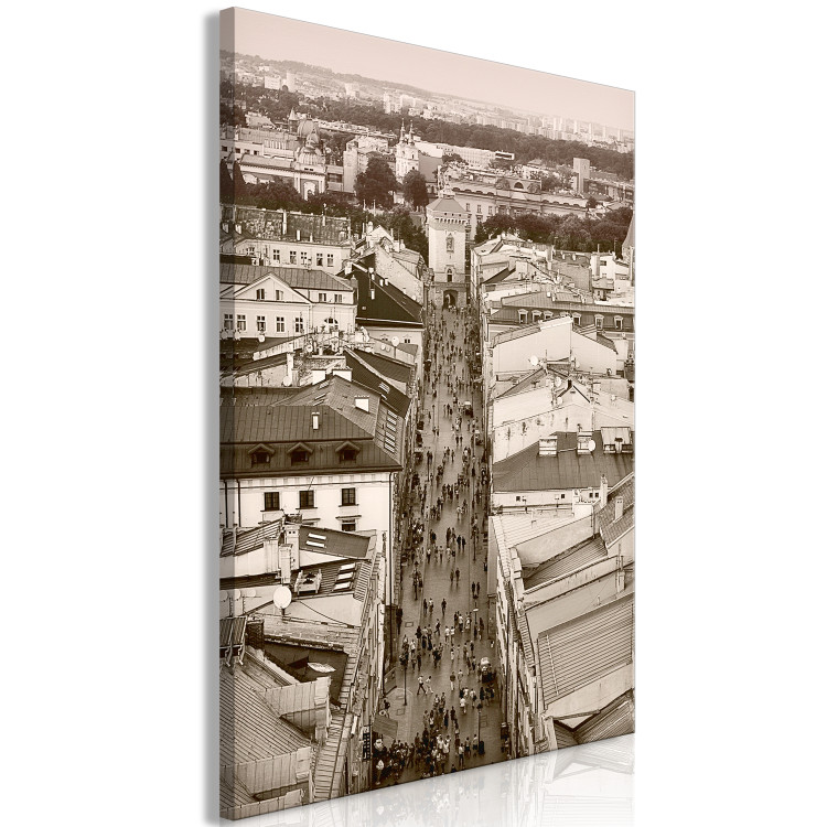 Canvas Floriańska Street - the famous symbol of the Krakow city in sepia 118102 additionalImage 2