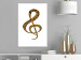 Canvas Art Print Treble clef - a golden musical sign with a unique structure 118302 additionalThumb 3