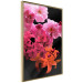 Wall Poster Spring Saturation - plant composition with pink flowers amidst black 118402 additionalThumb 14
