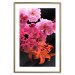 Wall Poster Spring Saturation - plant composition with pink flowers amidst black 118402 additionalThumb 16