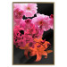 Wall Poster Spring Saturation - plant composition with pink flowers amidst black 118402 additionalThumb 20