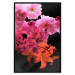 Wall Poster Spring Saturation - plant composition with pink flowers amidst black 118402 additionalThumb 24