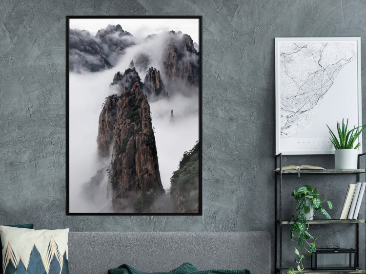 Wall Poster Rocks in the Clouds - Scandinavian landscape with mountains in fog 118502 additionalImage 3
