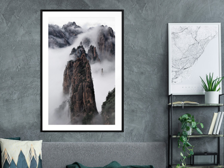 Wall Poster Rocks in the Clouds - Scandinavian landscape with mountains in fog 118502 additionalImage 4