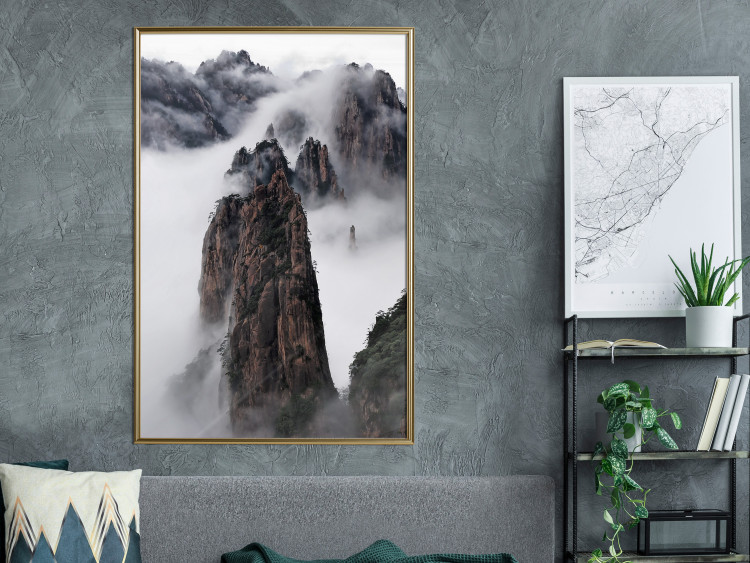 Wall Poster Rocks in the Clouds - Scandinavian landscape with mountains in fog 118502 additionalImage 5