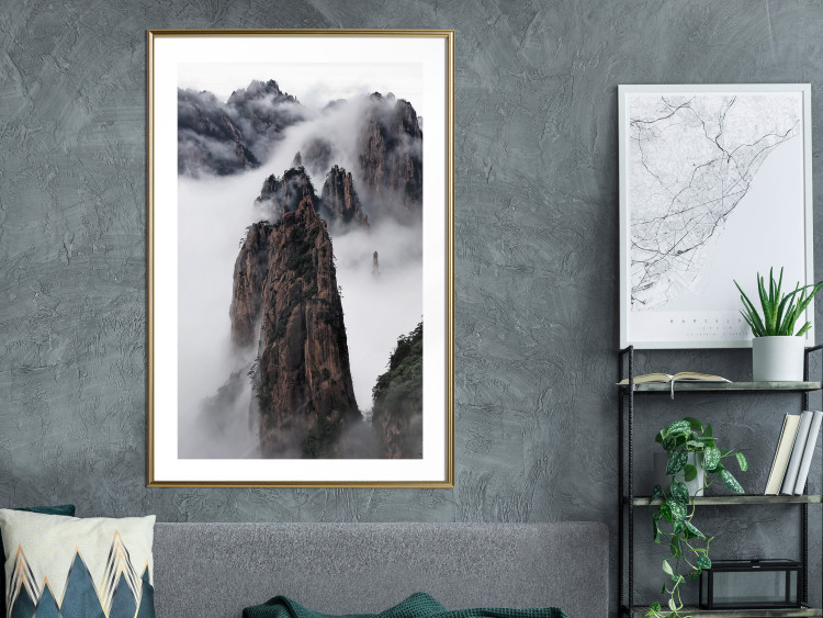 Wall Poster Rocks in the Clouds - Scandinavian landscape with mountains in fog 118502 additionalImage 13