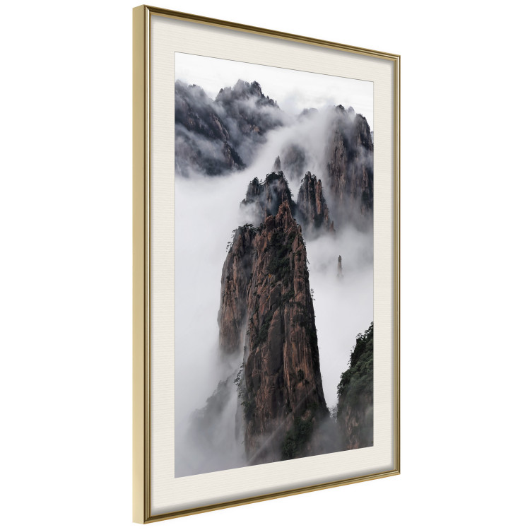 Wall Poster Rocks in the Clouds - Scandinavian landscape with mountains in fog 118502 additionalImage 2