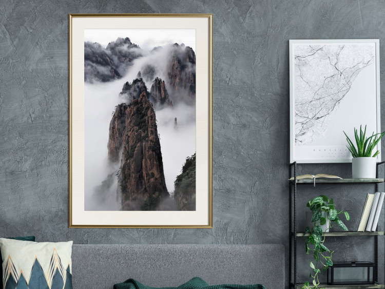 Wall Poster Rocks in the Clouds - Scandinavian landscape with mountains in fog 118502 additionalImage 21