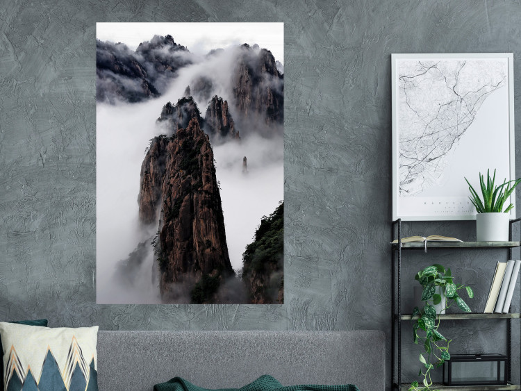Wall Poster Rocks in the Clouds - Scandinavian landscape with mountains in fog 118502 additionalImage 23