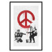 Wall Poster War and Peace - Banksy-style mural with soldiers and a red pacifier 119202 additionalThumb 15