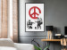 Wall Poster War and Peace - Banksy-style mural with soldiers and a red pacifier 119202 additionalThumb 3