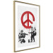 Wall Poster War and Peace - Banksy-style mural with soldiers and a red pacifier 119202 additionalThumb 6