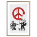 Wall Poster War and Peace - Banksy-style mural with soldiers and a red pacifier 119202 additionalThumb 14