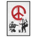 Wall Poster War and Peace - Banksy-style mural with soldiers and a red pacifier 119202 additionalThumb 18