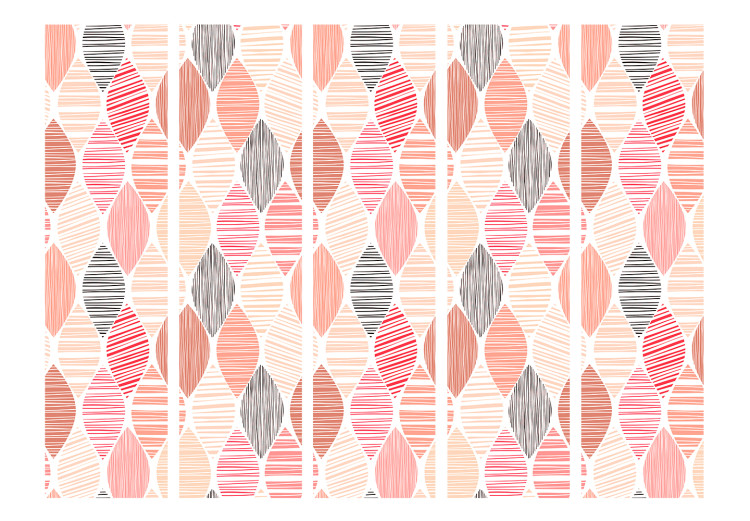Folding Screen Spring Leaves II - striped geometric shapes in pastel colors 123002 additionalImage 3
