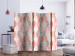 Folding Screen Spring Leaves II - striped geometric shapes in pastel colors 123002 additionalThumb 2