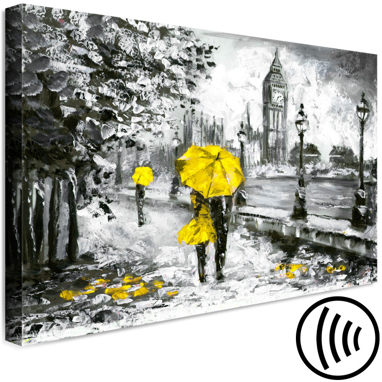 Canvas Art Print Walk in London (1 Part) Wide Yellow 123102 additionalImage 6