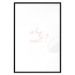 Wall Poster Why Not? - delicate pink English text on a white background 123202 additionalThumb 27